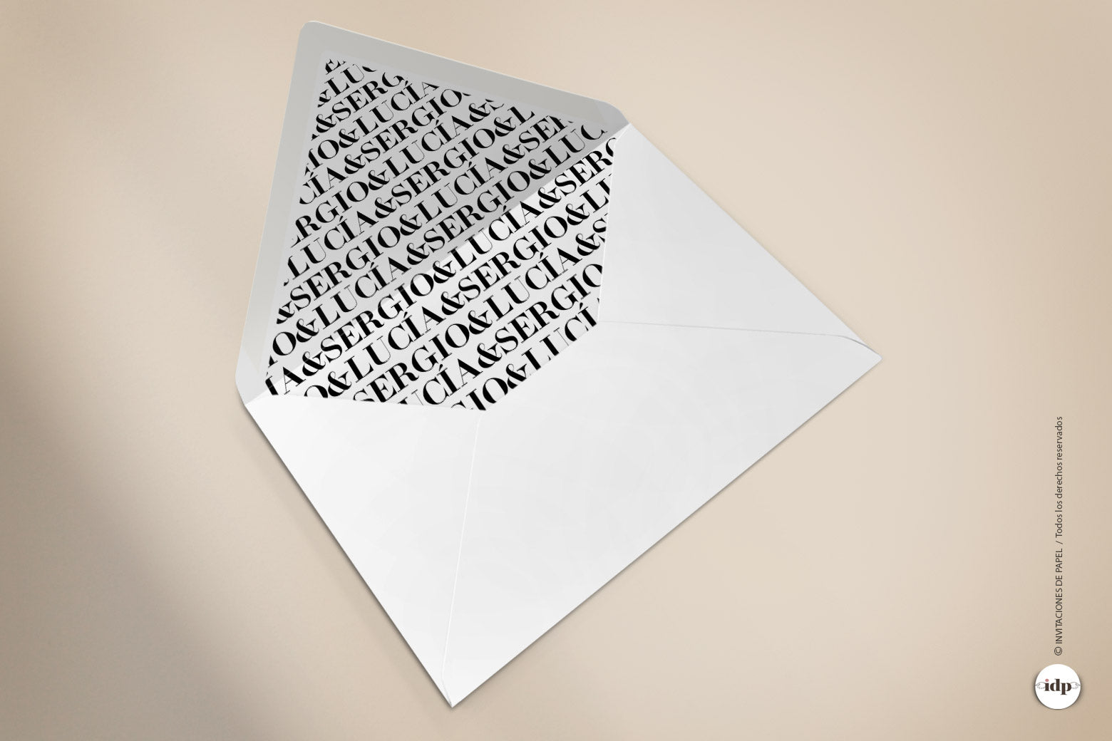 Sobre Forrado para Invitaciones de Boda con nombres - letter
