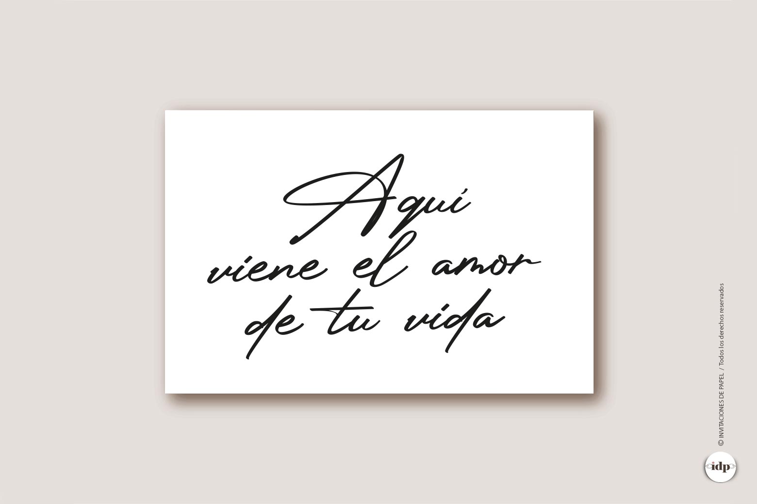 Cartel ya viene la novia lettering
