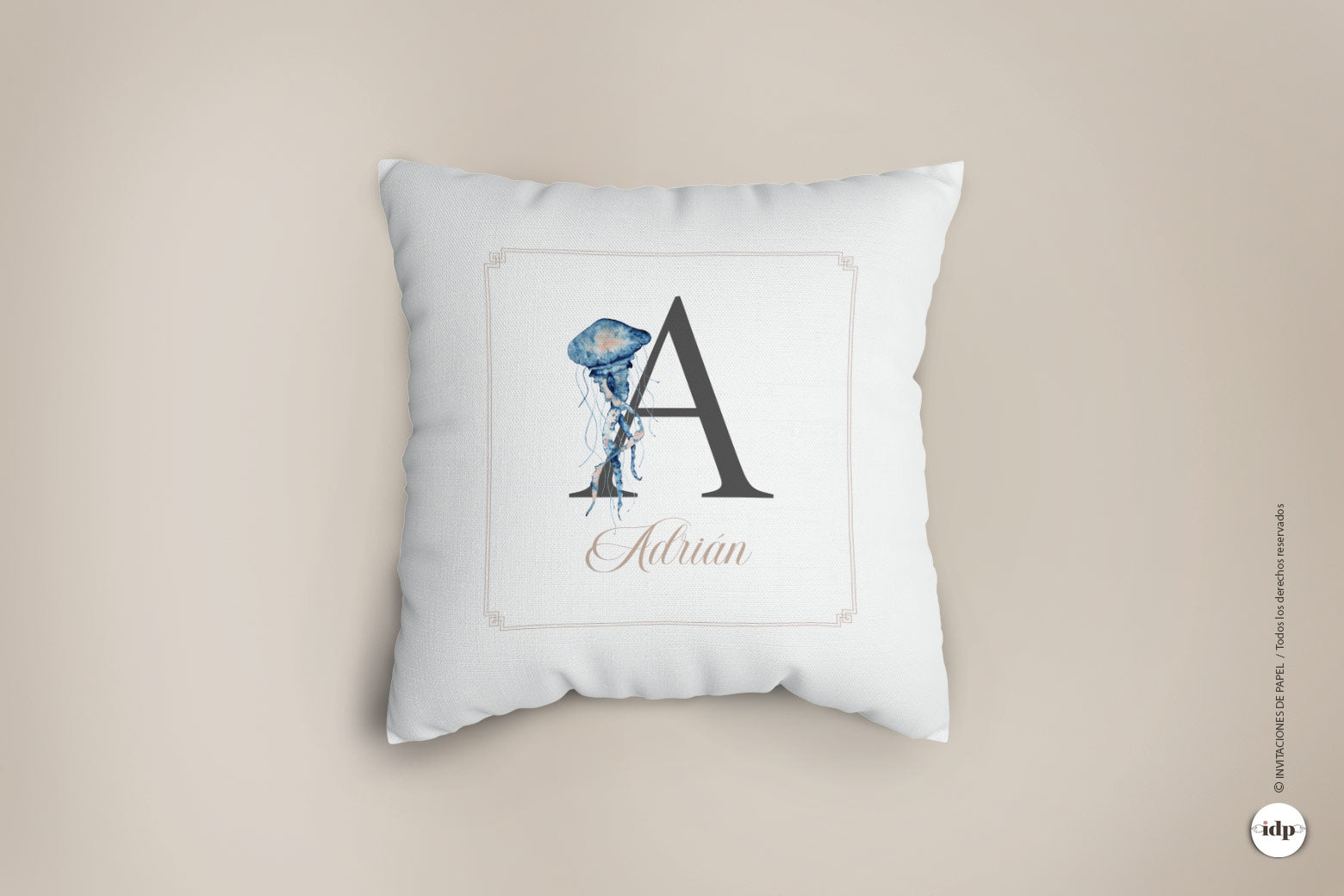 Cojin Personalizado con Nombre - medusa