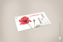 Étiquette cadeau coquelicot