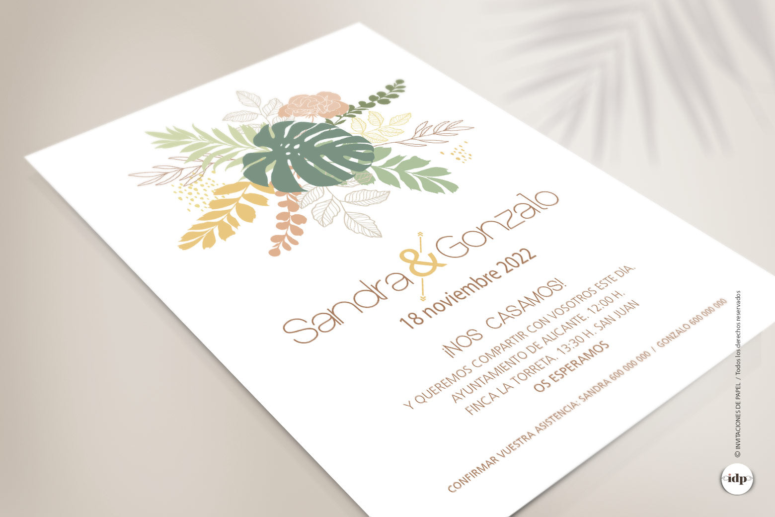 Invitacion de Boda Tropical - amazonas