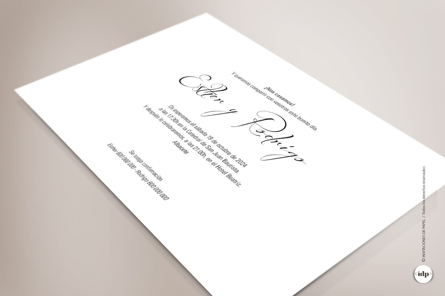 Invitaciones de Boda Sencillas - essencial