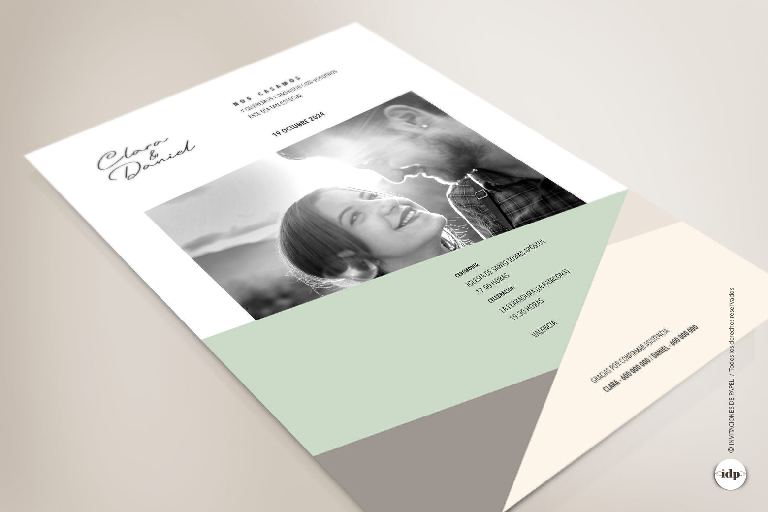 Invitaciones de Boda Moderna Personalizada con Foto - pretty