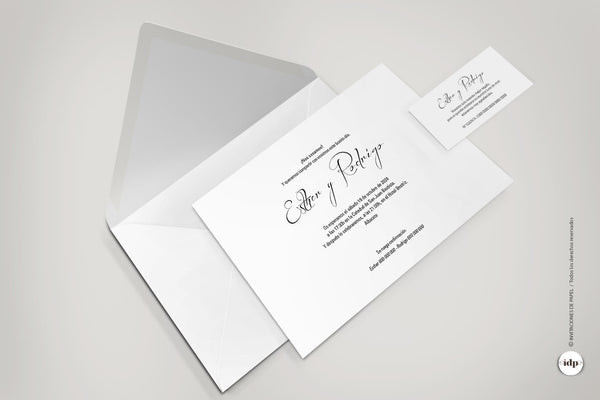 Invitación boda Essencial con sobre y tarjeta