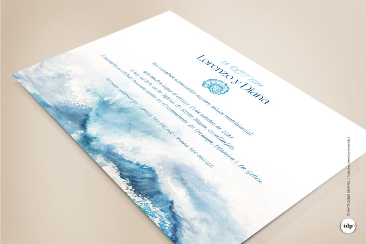 Invitacion de boda marinera - oceanic
