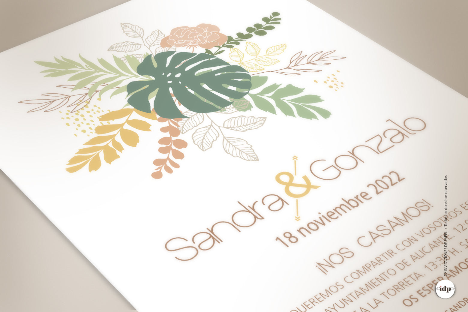 Invitaciones de Boda Tropicales en Acuarela Naturaleza - amazonas