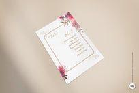 Seating Plan Vintage de Boda Boho con Flores en Acuarela