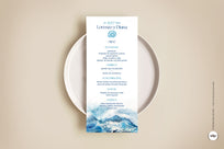 Minuta para menú de boda marinero - oceanic